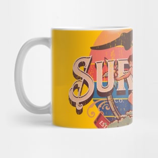 Vintage sun Surfing retro lifestyle distressed Mug